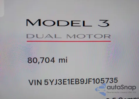 2018 Tesla Model 3 Long Range/Performance из США, поврежденный, VIN 5YJ3E1EB9JF105735